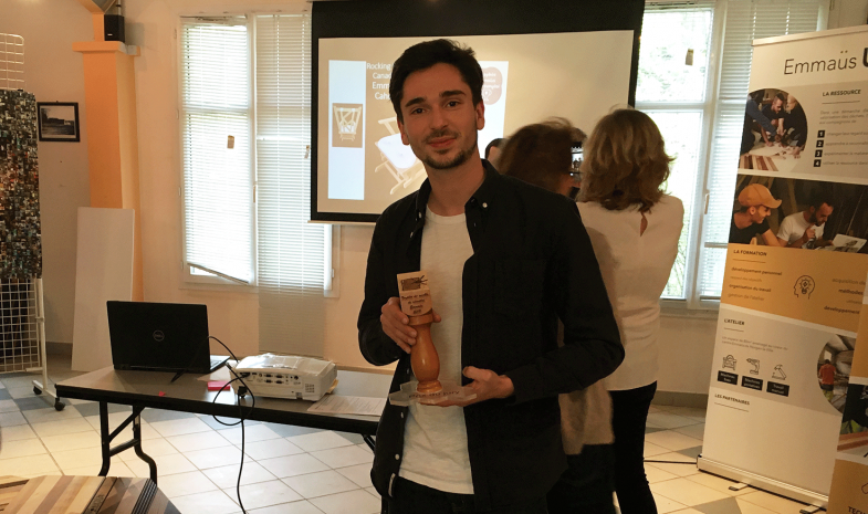 Mathisse Dalstein lors de la remise de son trophée